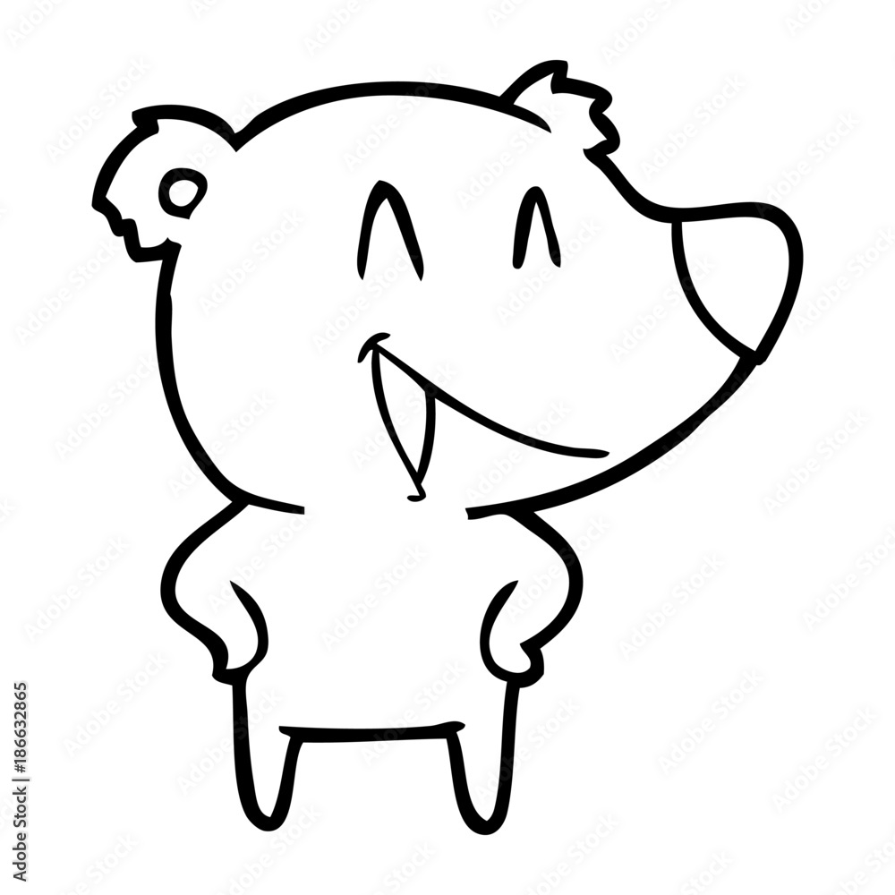 Fototapeta premium laughing bear cartoon