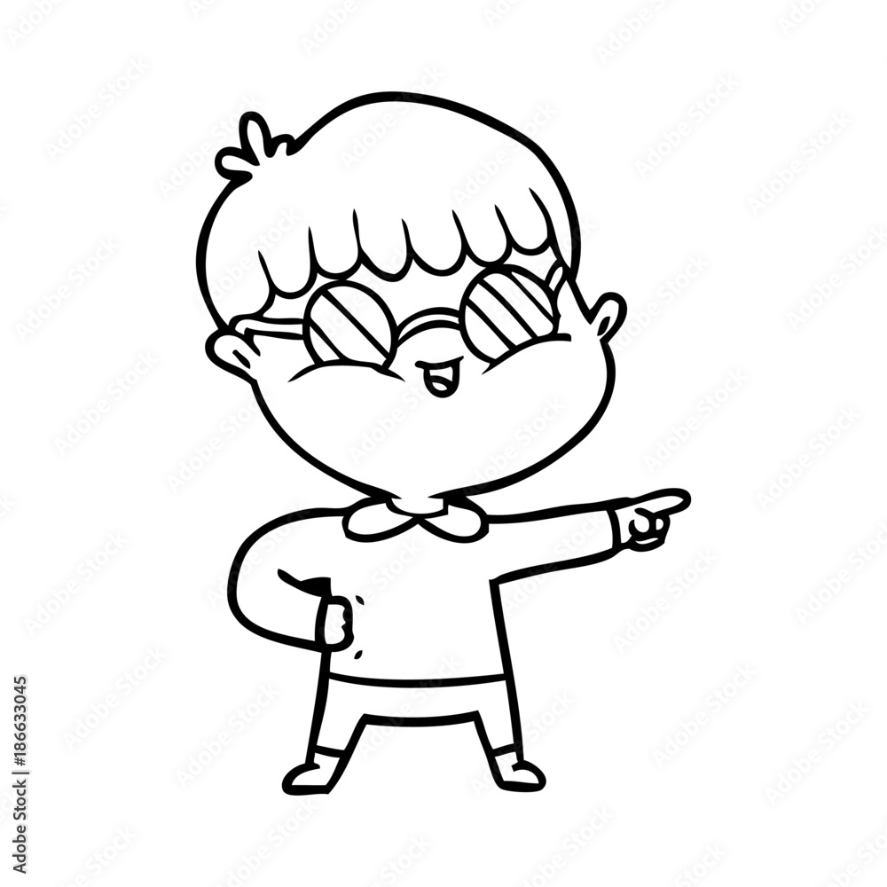 cartoon boy wearing spectacles cartoon boy wearing spectacles