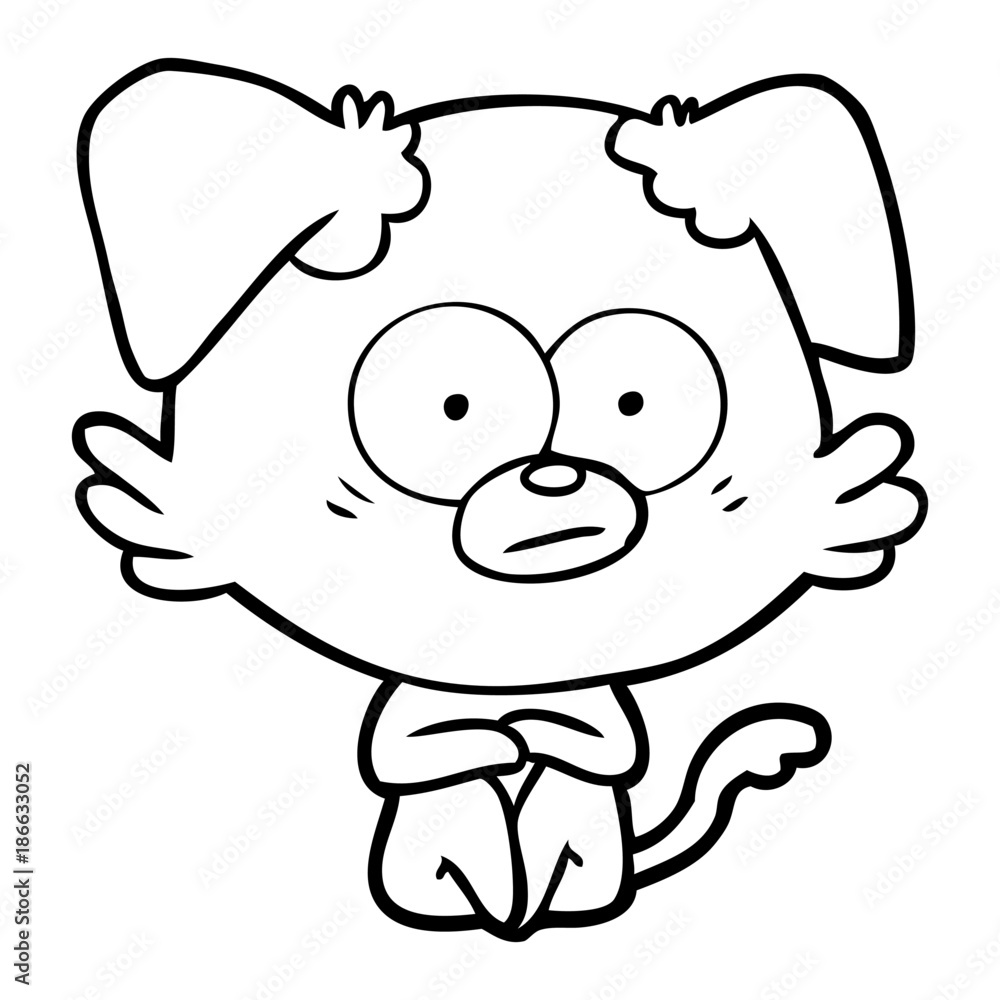 nervous dog cartoon nervous dog cartoon