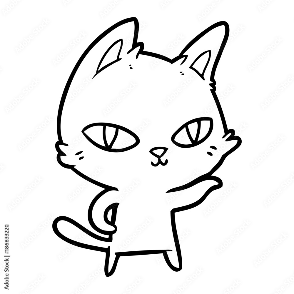 cartoon cat staring cartoon cat staring