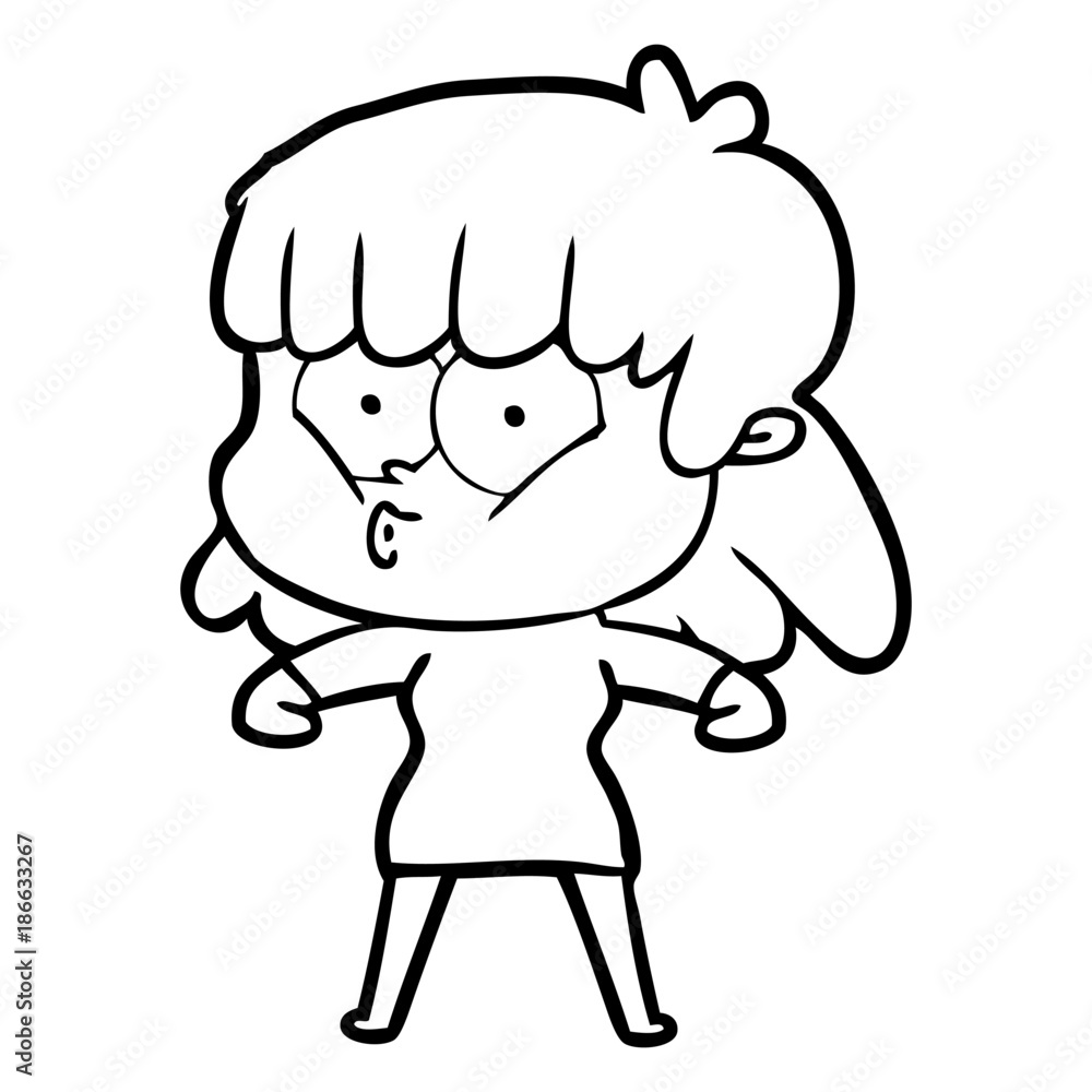 cartoon whistling girl cartoon whistling girl