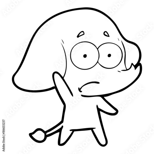 cartoon unsure elephant