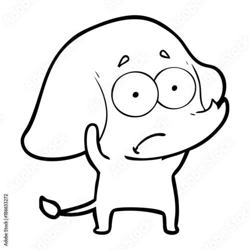 cartoon unsure elephant