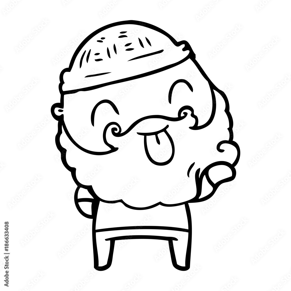 man with beard sticking out tongue man with beard sticking out tongue