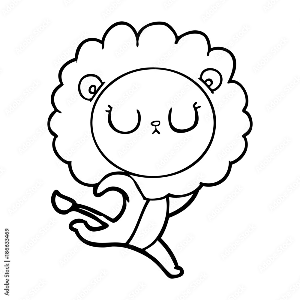 cartoon running lion cartoon running lion