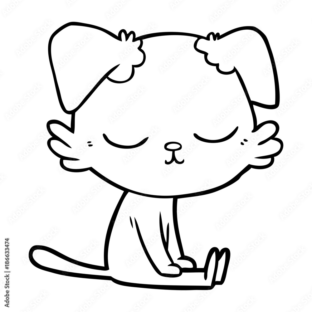 Obraz premium cute cartoon dog