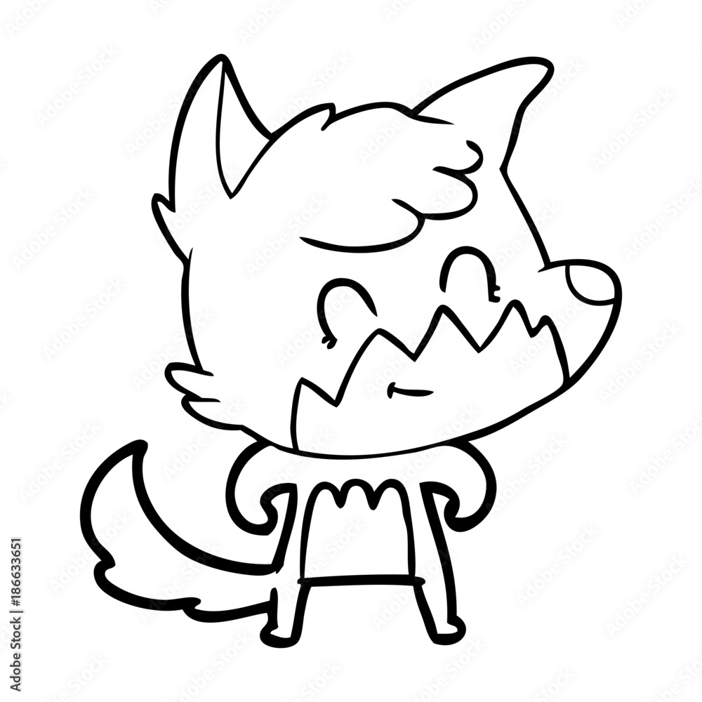 cartoon friendly fox cartoon friendly fox