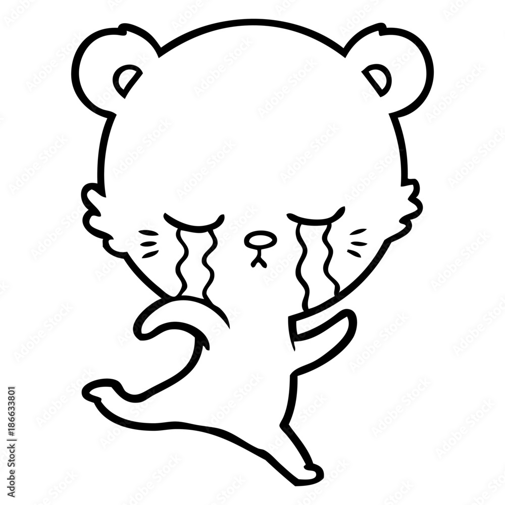 crying cartoon bear crying cartoon bear