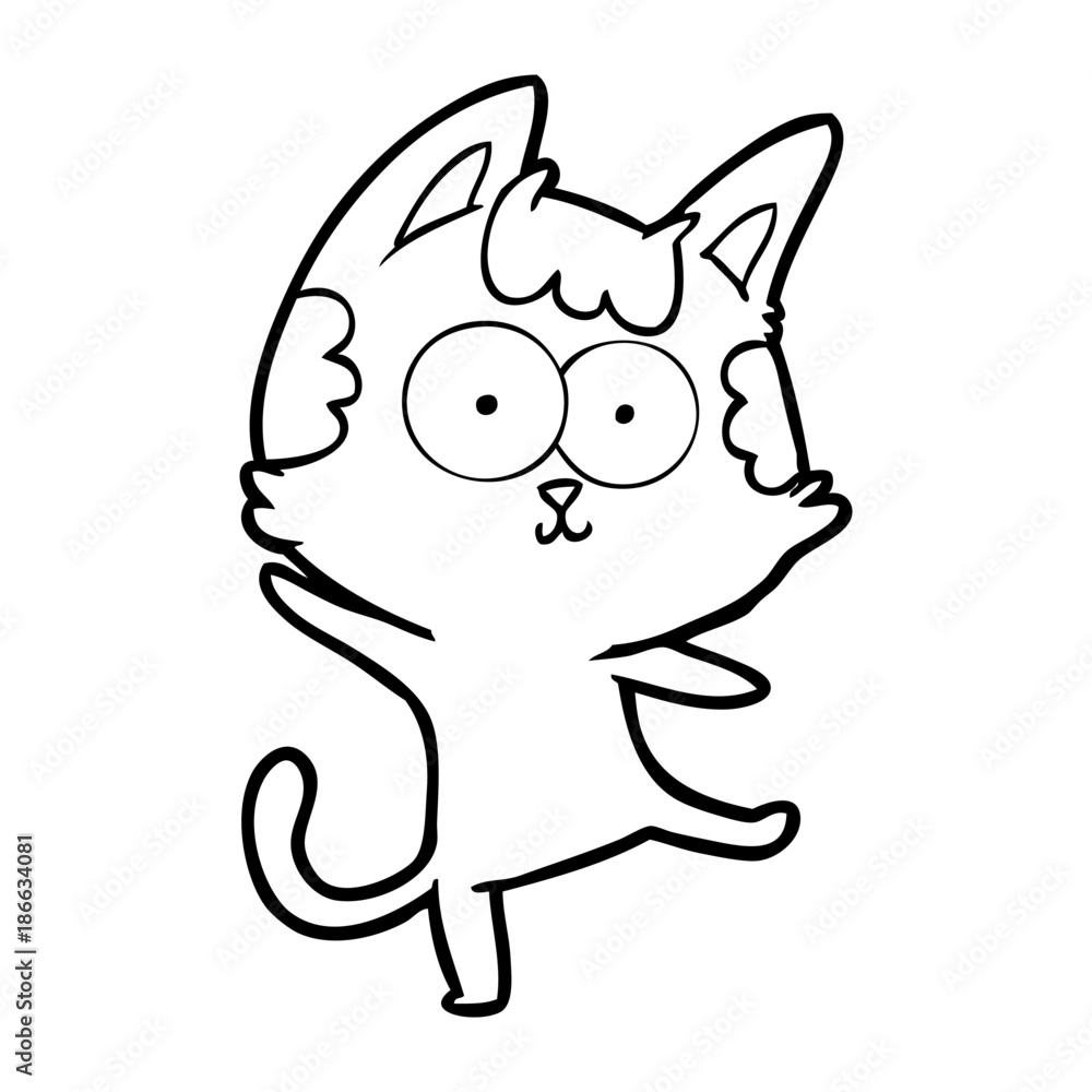 happy cartoon cat dancing happy cartoon cat dancing