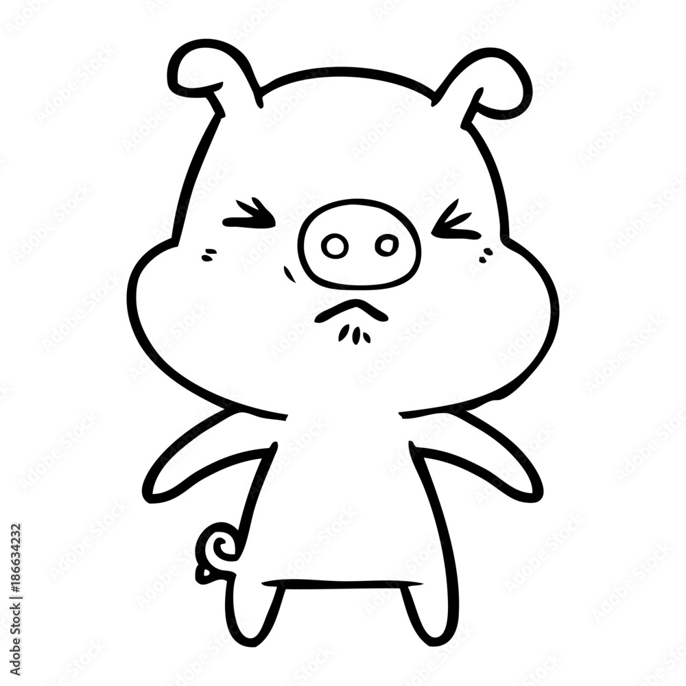 cartoon angry pig cartoon angry pig