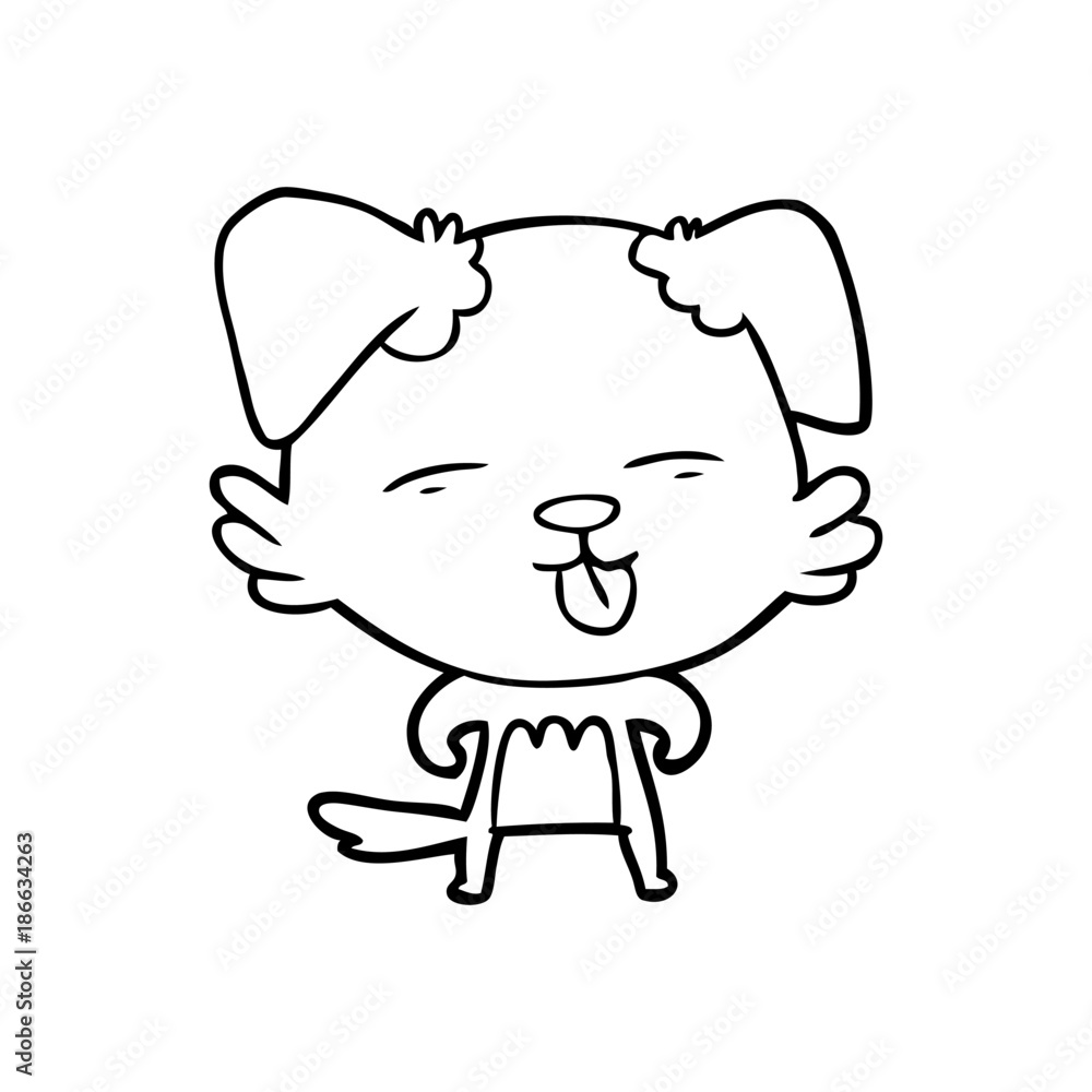 cartoon dog sticking out tongue cartoon dog sticking out tongue