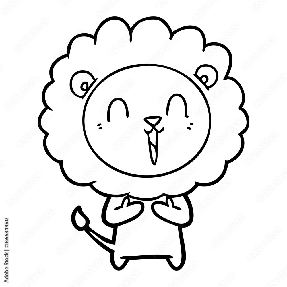laughing lion cartoon laughing lion cartoon