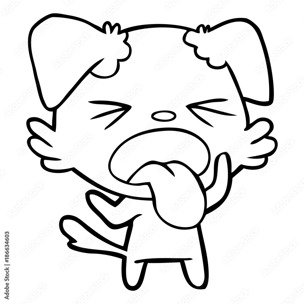 cartoon disgusted dog cartoon disgusted dog