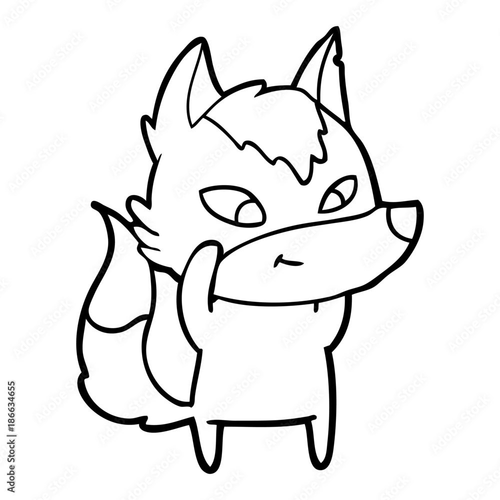 friendly cartoon wolf friendly cartoon wolf