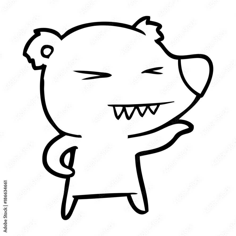 Fototapeta premium angry bear cartoon