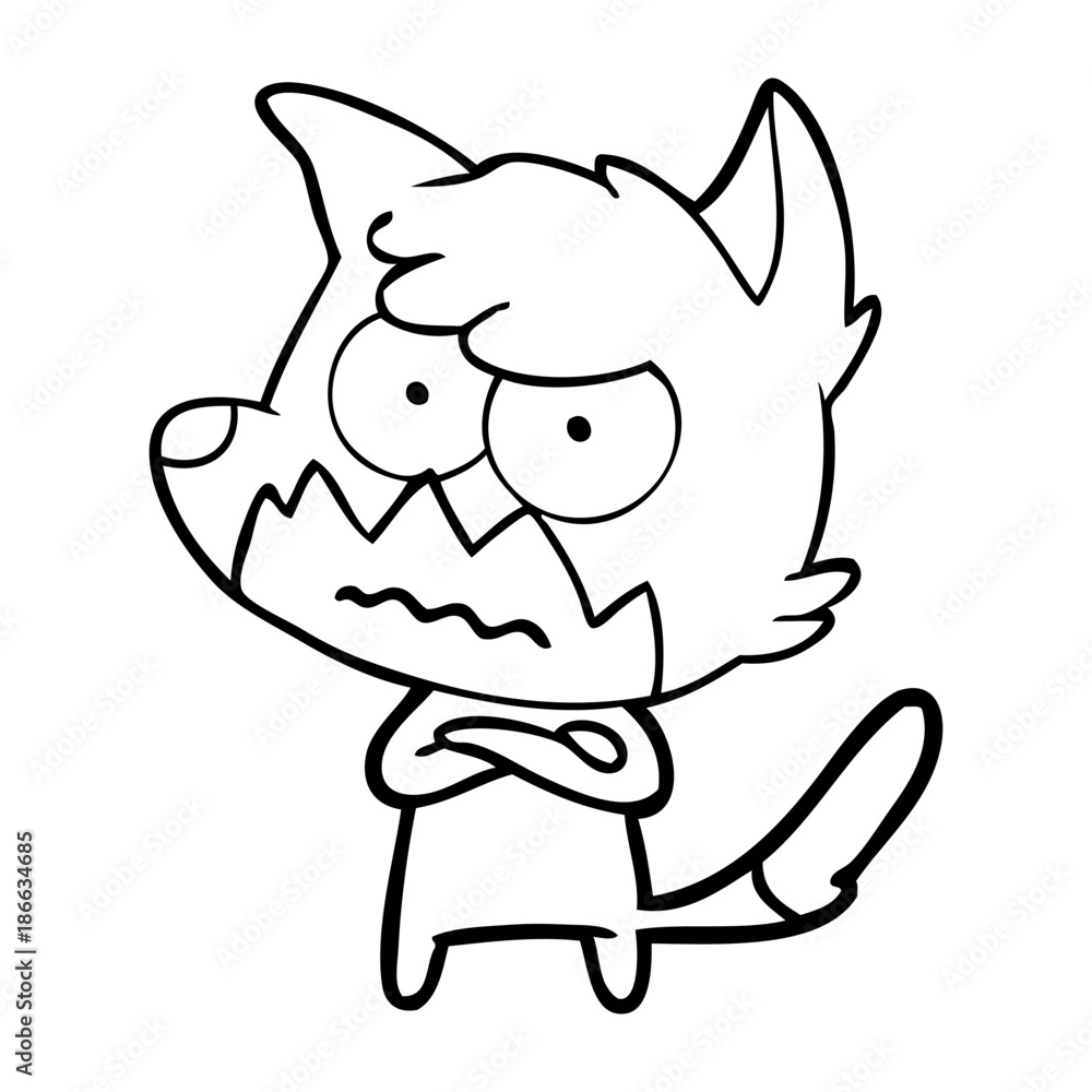 cartoon annoyed fox