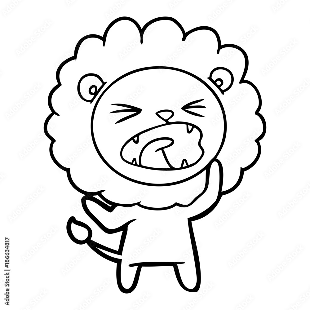 cartoon angry lion cartoon angry lion