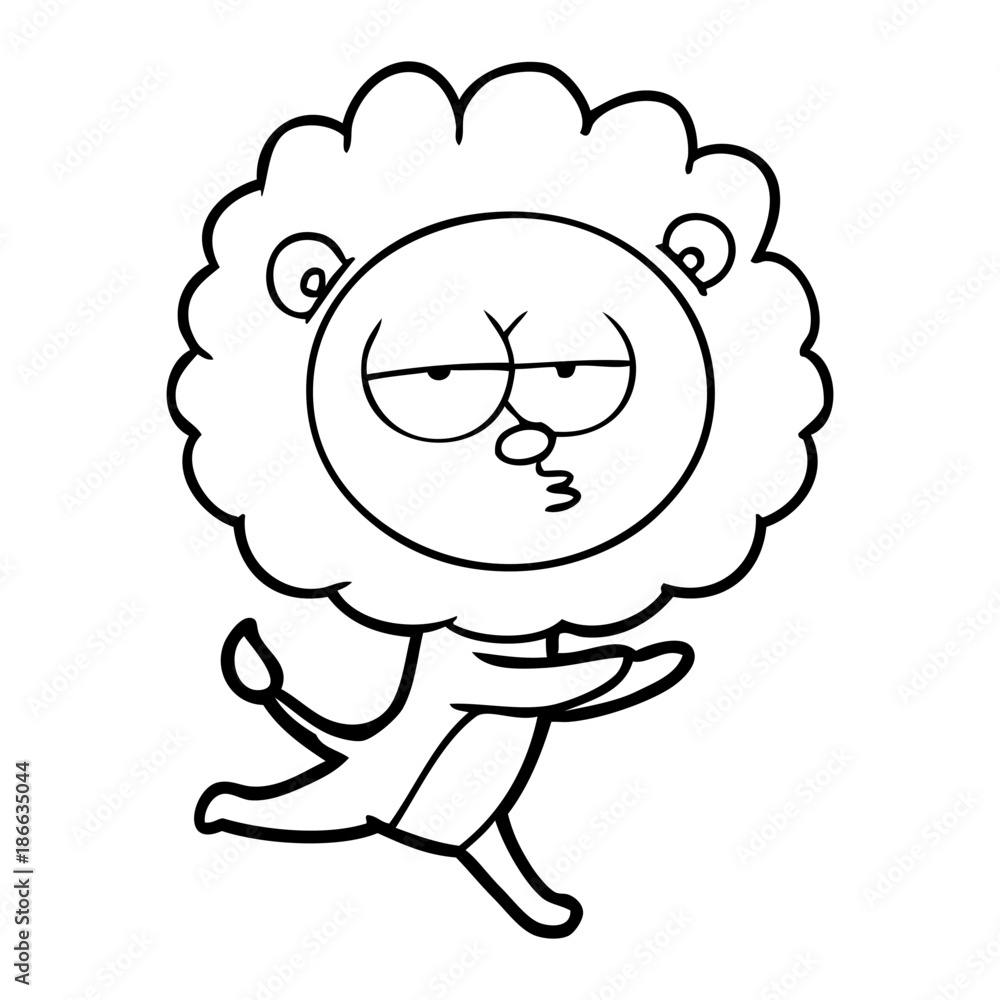 cartoon running lion cartoon running lion