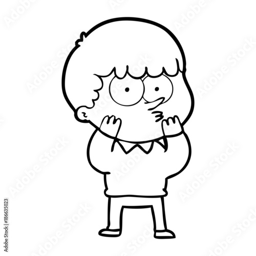 Wallpaper Mural cartoon curious boy Torontodigital.ca