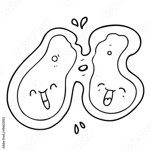 cartoon cell dividing
