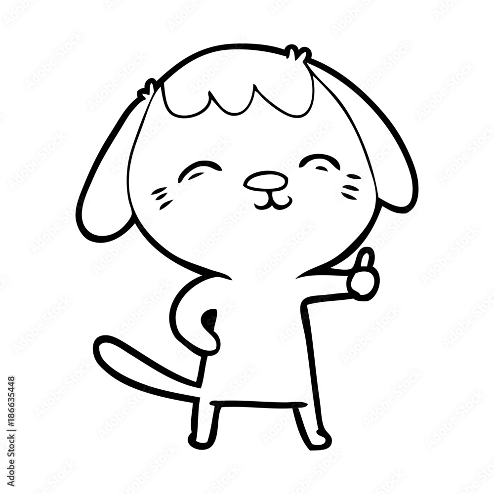 happy cartoon dog giving thumbs up sign happy cartoon dog giving thumbs up sign