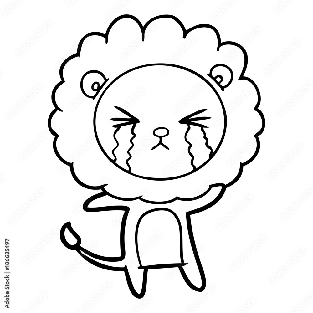 cartoon crying lion cartoon crying lion