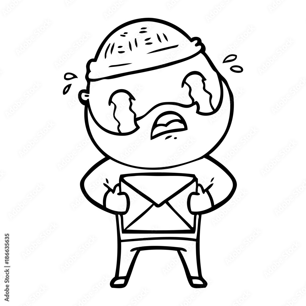 cartoon bearded man crying cartoon bearded man crying