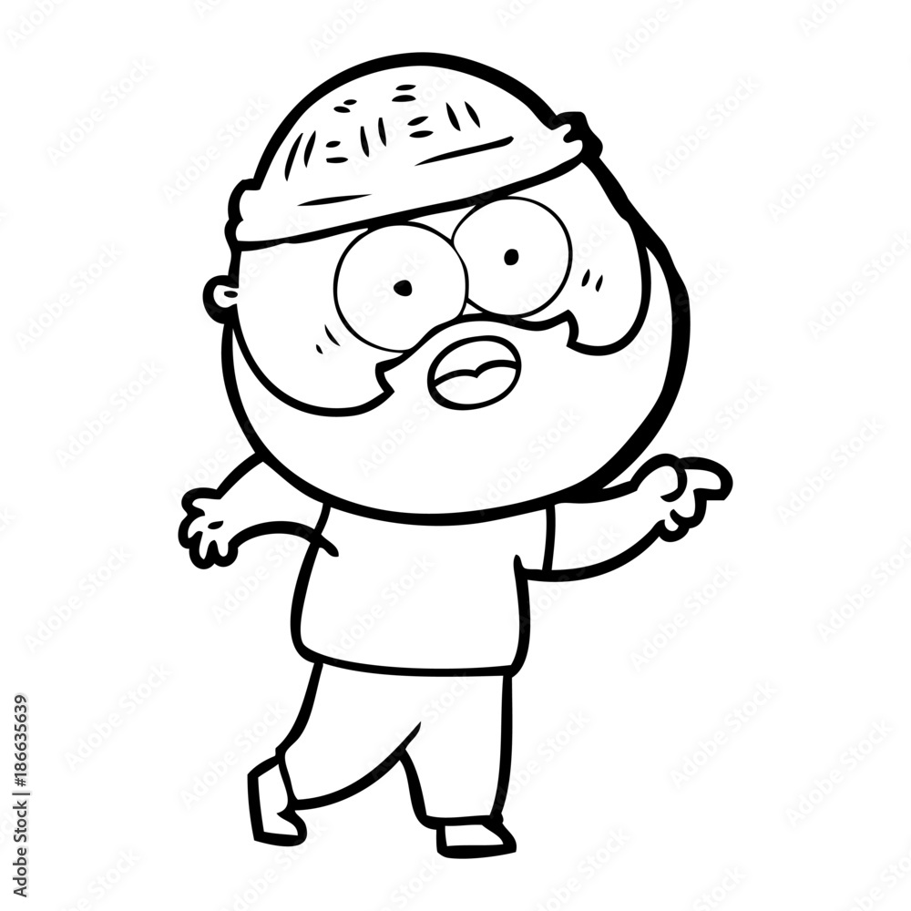 cartoon bearded man cartoon bearded man