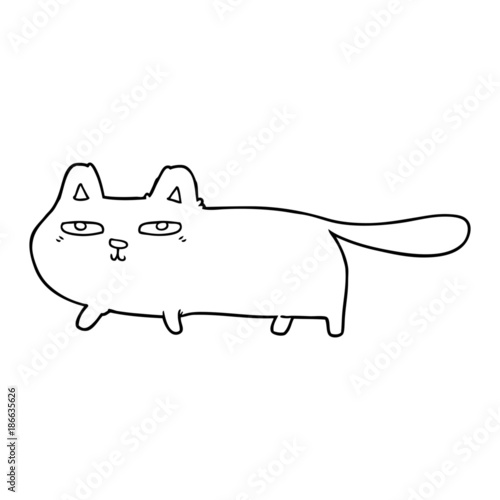cartoon sly cat