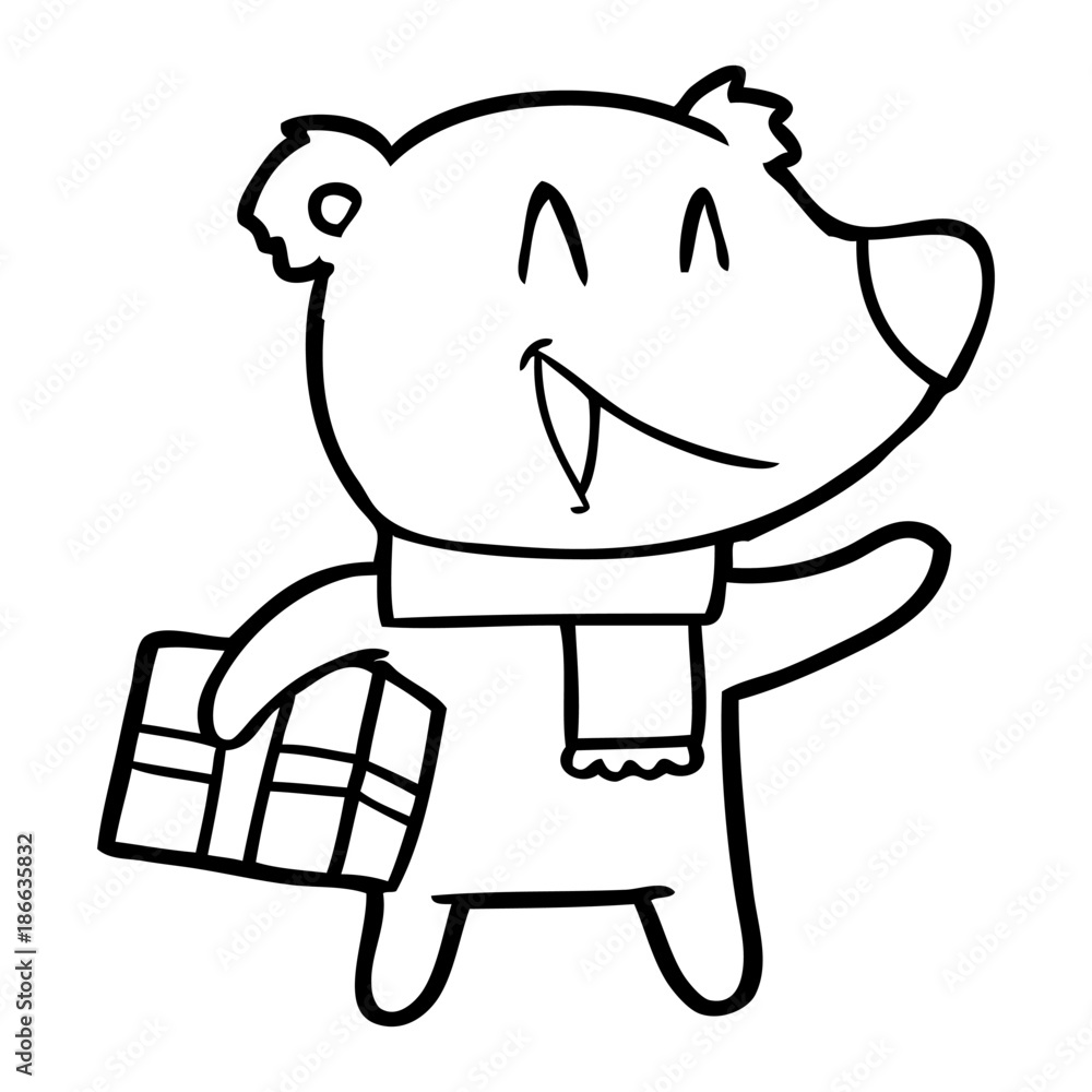 laughing christmas bear cartoon laughing christmas bear cartoon