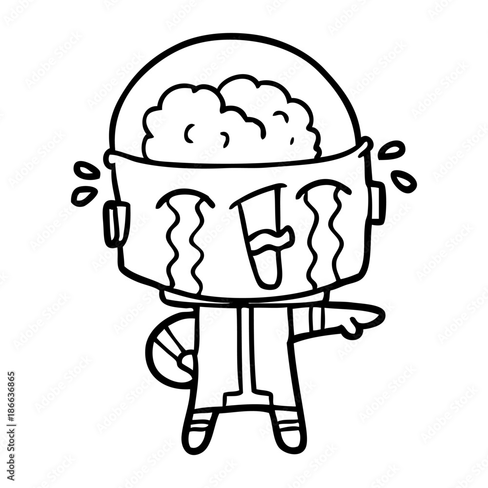 cartoon crying robot cartoon crying robot
