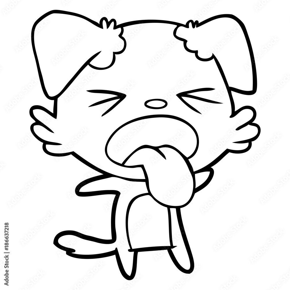 cartoon disgusted dog cartoon disgusted dog
