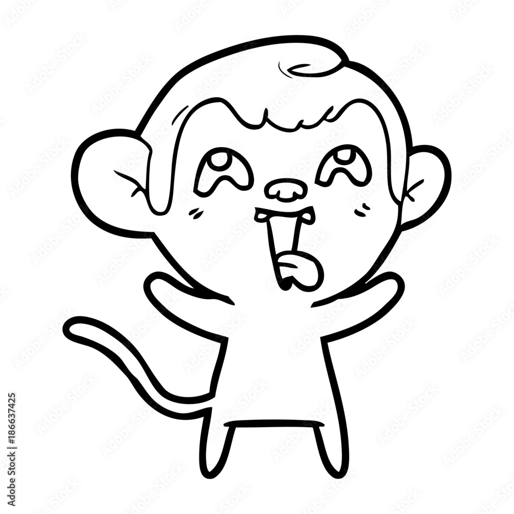 crazy cartoon monkey