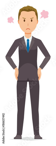 A young businessman is angry