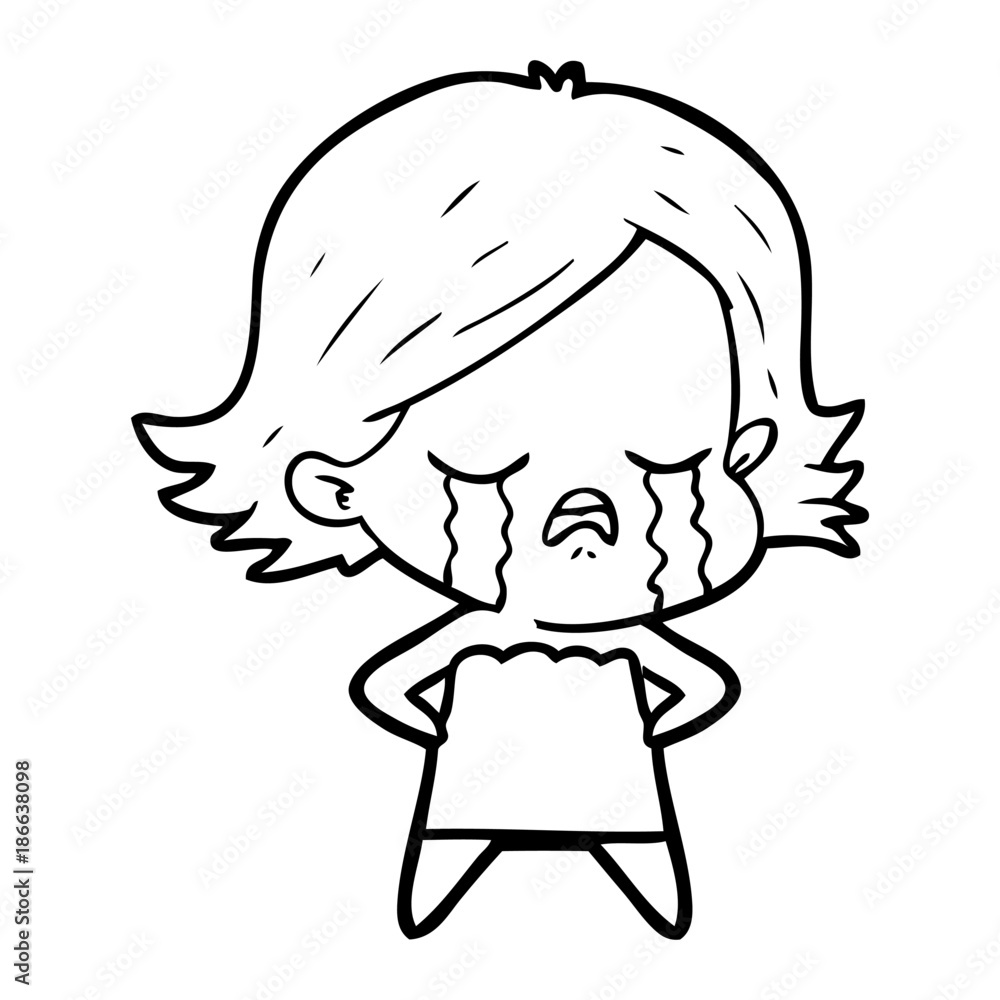 cartoon girl crying cartoon girl crying