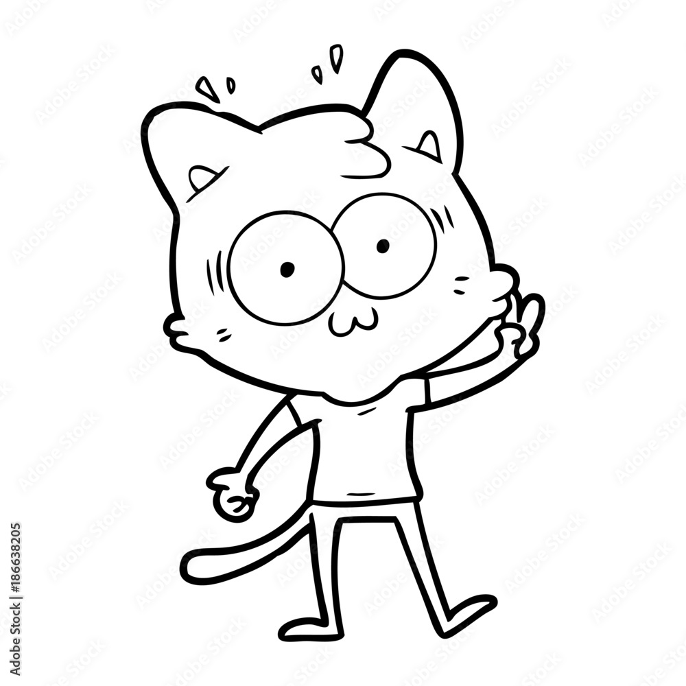 cartoon surprised cat cartoon surprised cat