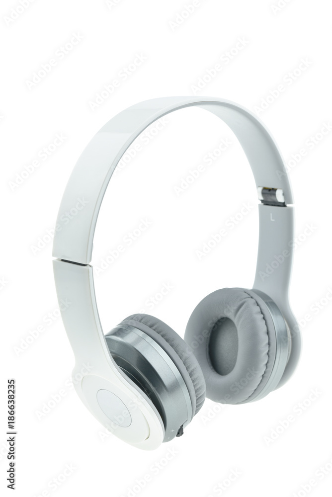 Wireless headphones isolated + clipping path Wireless headphones isolated + clipping path