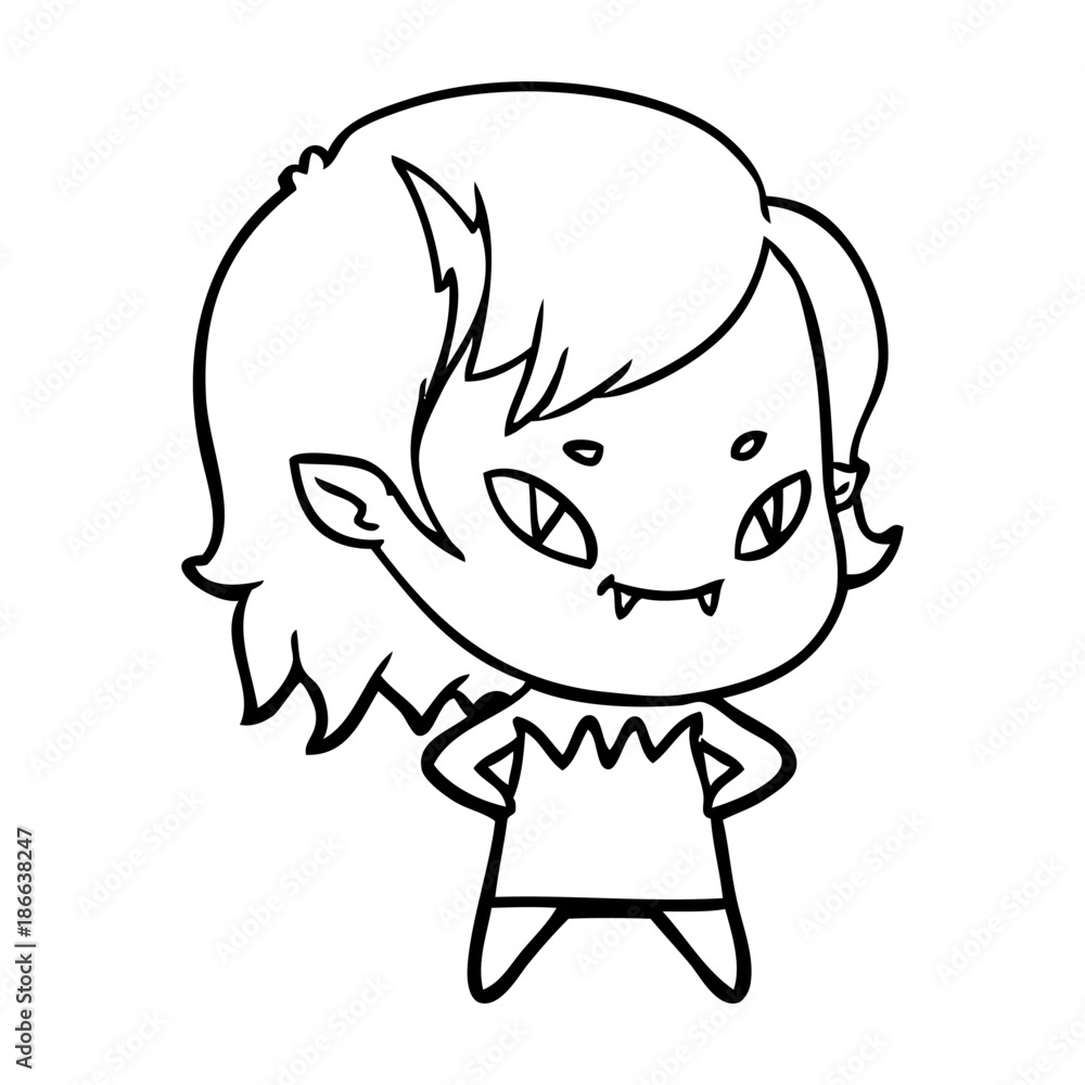 cartoon friendly vampire girl cartoon friendly vampire girl