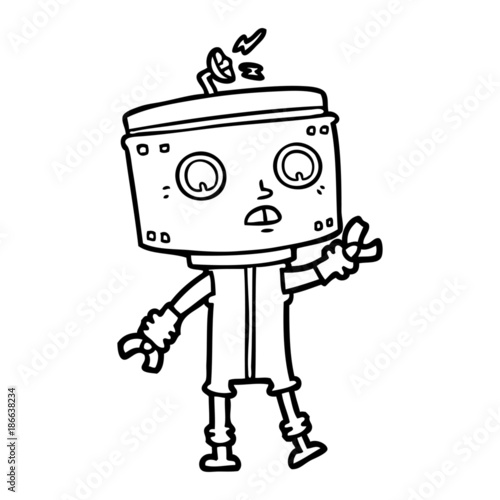 cartoon robot © lineartestpilot