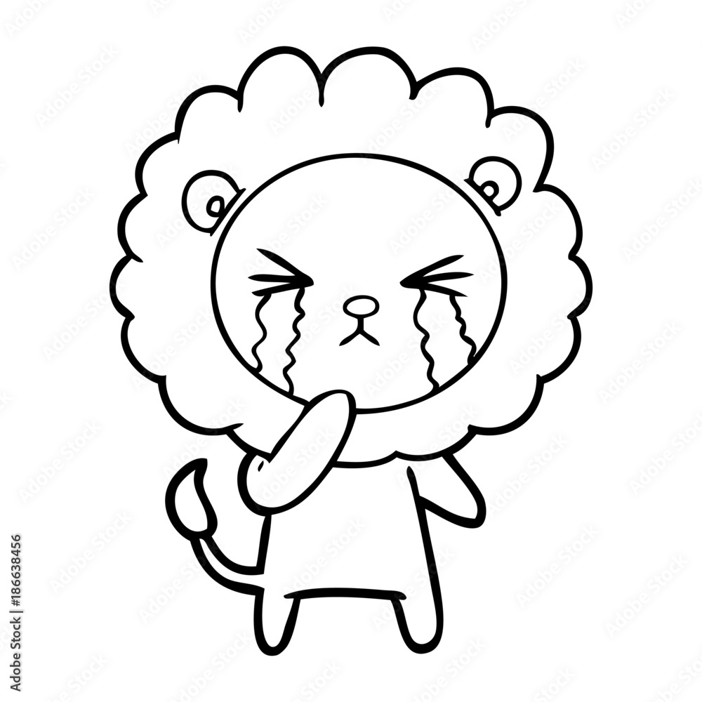 cartoon crying lion cartoon crying lion