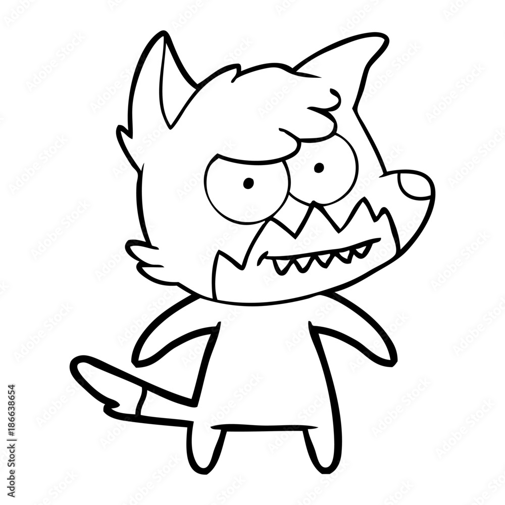 cartoon grinning fox cartoon grinning fox