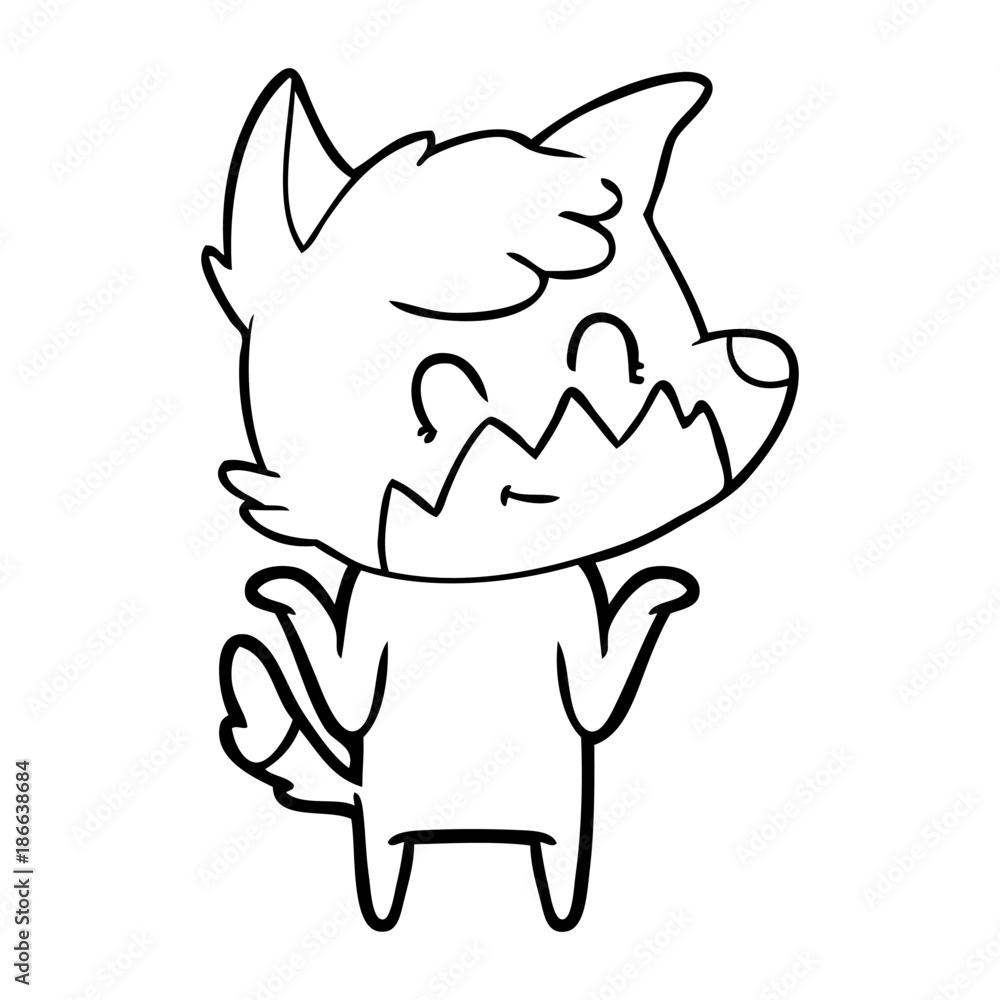 cartoon happy fox cartoon happy fox