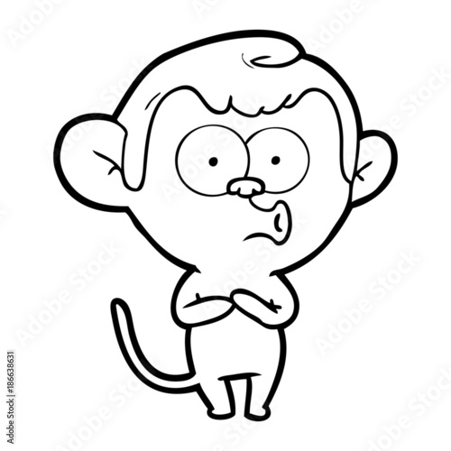 cartoon hooting monkey