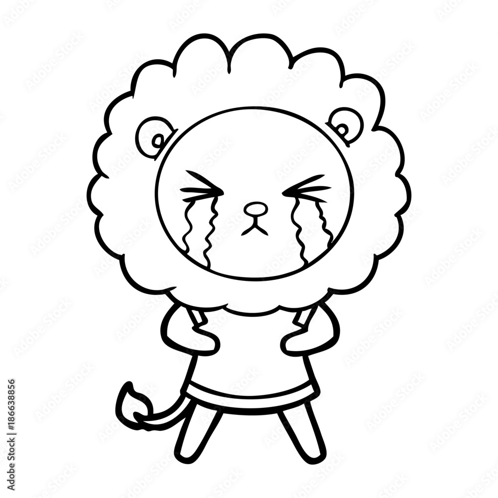 cartoon crying lion cartoon crying lion