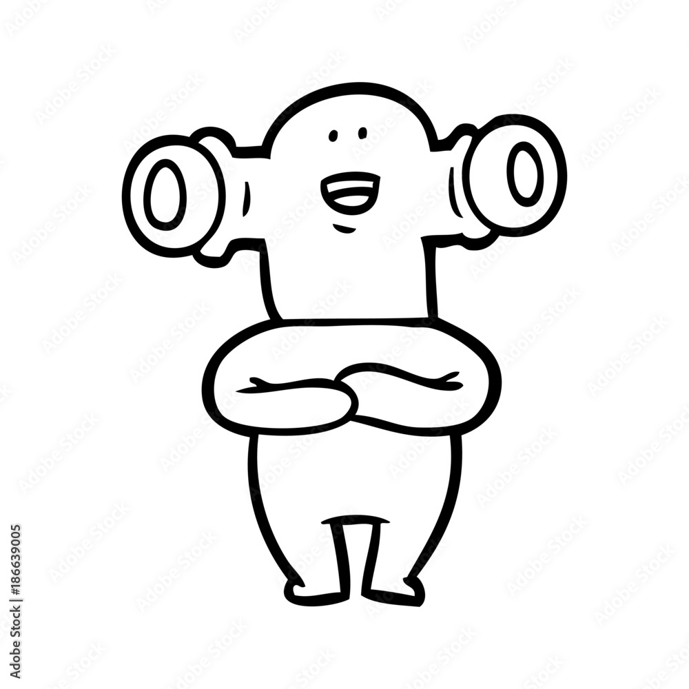 Fototapeta premium friendly cartoon alien