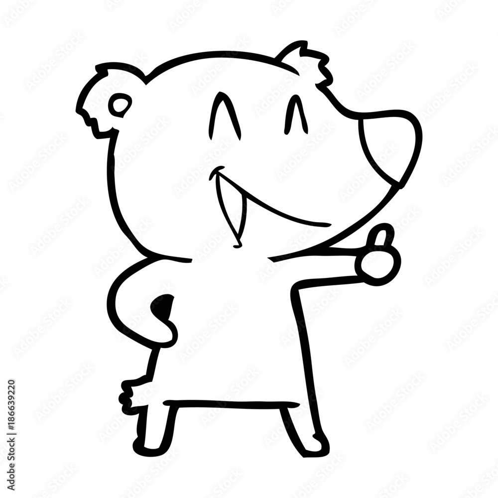 Obraz premium laughing bear cartoon