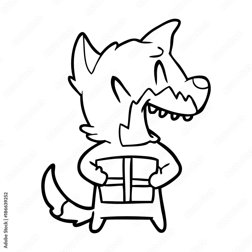 laughing christmas fox cartoon laughing christmas fox cartoon