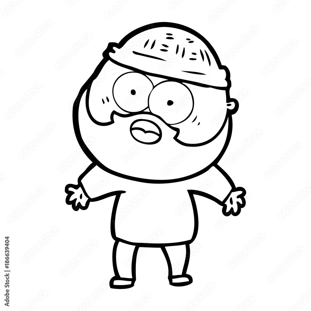 cartoon bearded man cartoon bearded man