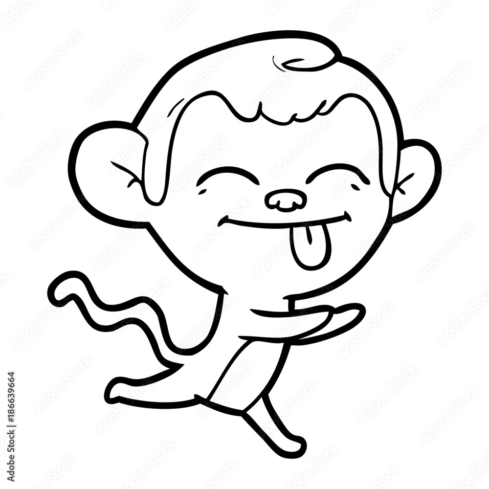 funny cartoon monkey running funny cartoon monkey running