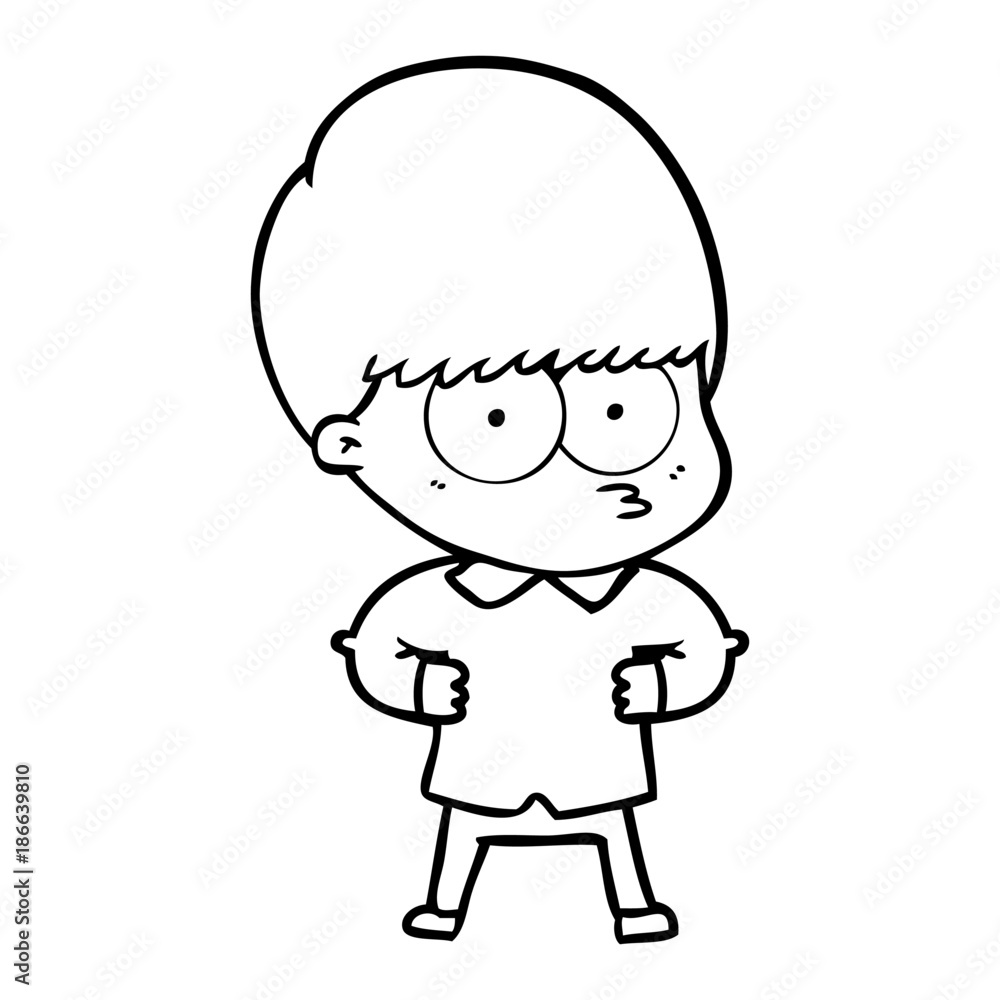 curious cartoon boy curious cartoon boy